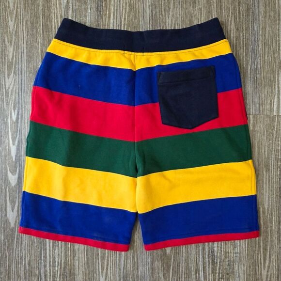 Polo Ralph Lauren Striped Fleece Shorts Multicolor Blue Red Green Yellow Men's S - Picture 7 of 11
